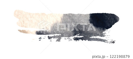 Hand drawn black brushstroke element on white white background decorations in Chinese painting style. Art abstract landscape template design. Hand drawn black brushstroke element on white white background decorations in Chinese painting style. Art abstract landscape template design. 122198879