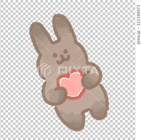 茶色うさぎクッキー 122198973