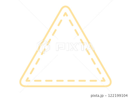 黄色の三角のシンプルなフレーム 黄色の三角のシンプルなフレーム 122199104