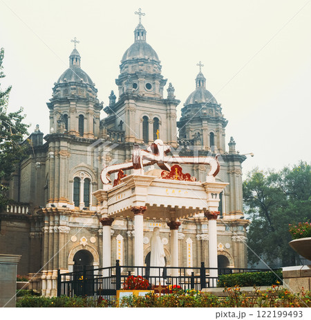 Beijing, China. St. Josephs Church Commonly Known As Wangfujing Church Or Dongtang. East Church. Historic Catholic Churche In The Roman Catholic Archdiocese Of Beijing. Early 20th Century Romanesque 122199493