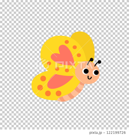 Cute smiling butterfly illustration Cute smiling butterfly illustration 122199726
