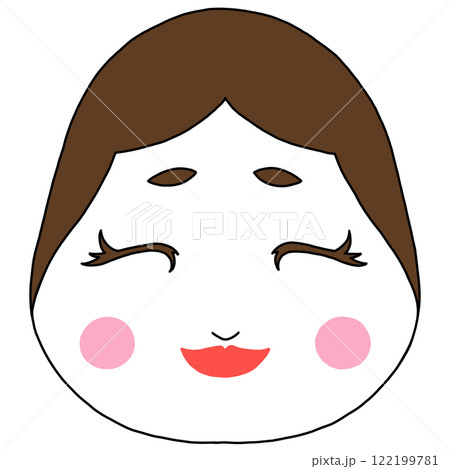 【節分】おかめ・お多福・おたふく 122199781