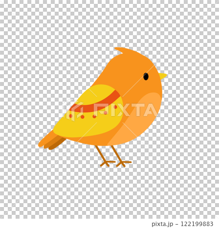 Orange cute bird illustration Orange cute bird illustration 122199883