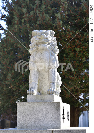 冬の北海道函館市で鍛冶稲荷神社境内の風景を撮影 122199924