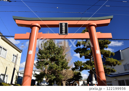 冬の北海道函館市で鍛冶稲荷神社境内の風景を撮影 冬の北海道函館市で鍛冶稲荷神社境内の風景を撮影 122199936