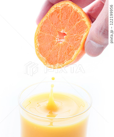 果汁100% 搾りたてのオレンジジュース 122199956