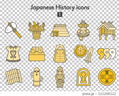 日本歷史圖標1~原始時代色彩 122200122