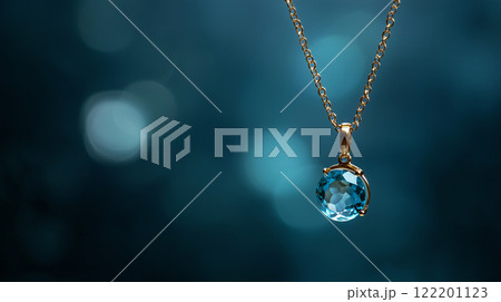 ブルートパーズのシンプルペンダント 122201123