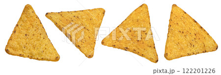 Nachos isolated on white background with clipping path 122201226