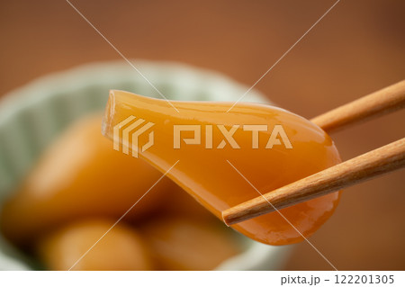 らっきょうのたまり漬けのクローズアップ 122201305