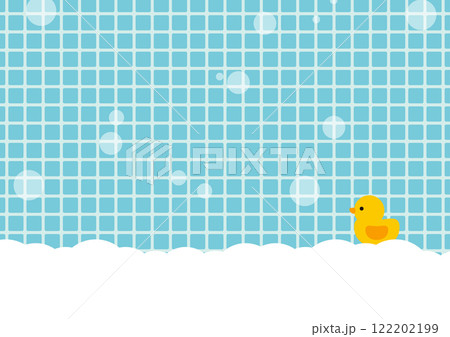 泡風呂とアヒルの背景素材 122202199