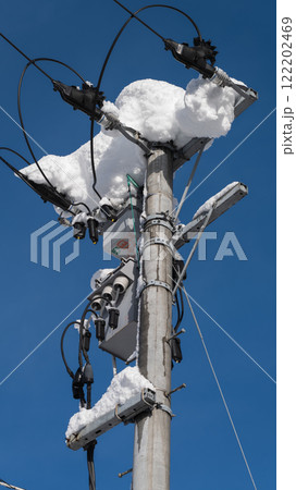 積雪の1号柱受電、PAS 積雪の1号柱受電、PAS 122202469