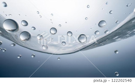 水の中の水滴と光と泡 水の中の水滴と光と泡 122202540