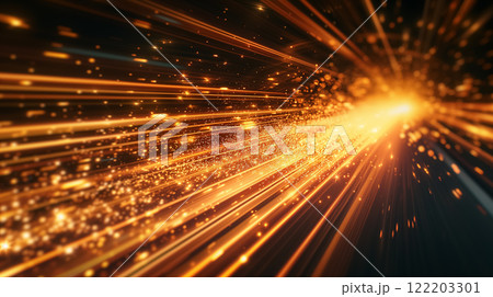 Fiery light streaks in a dynamic abstract. 122203301