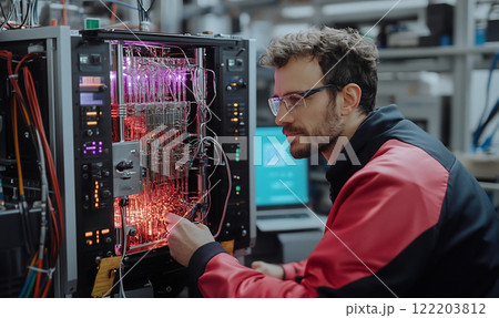 Engineer Inspecting Quantum Cryogenic Systemのイラスト素材 [122203812] - PIXTA