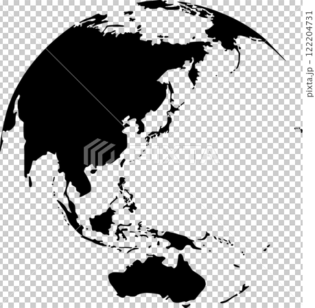 圓的地球剪影 122204731