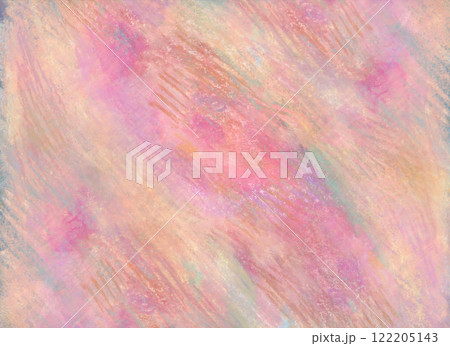 オイルパステル、クレヨンで描いたピンク色の美しい背景素材 122205143