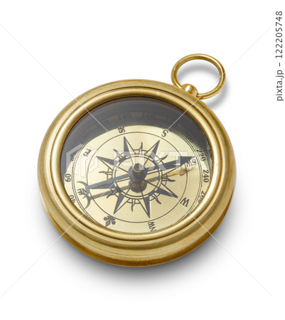 Vintage compass on white background Vintage compass on white background 122205748