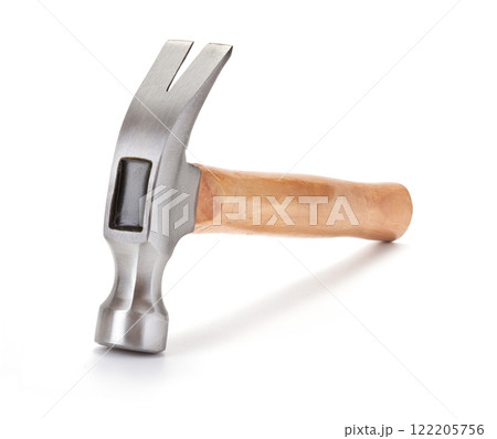 Claw hammer on white background 122205756