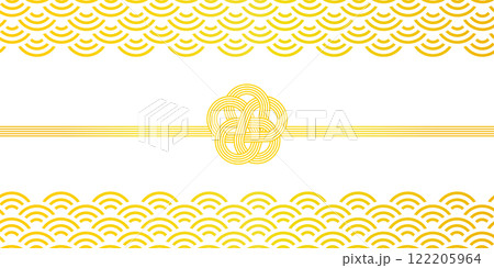 水引のベクターイラスト 熨斗　プレゼント用包装用紙背景イラスト 122205964