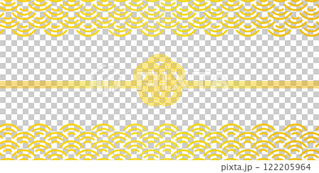 水引のベクターイラスト 熨斗　プレゼント用包装用紙背景イラスト 122205964