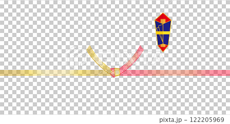 Mizuhiki 向量圖 Noshi 禮物包裝紙背景插圖 122205969