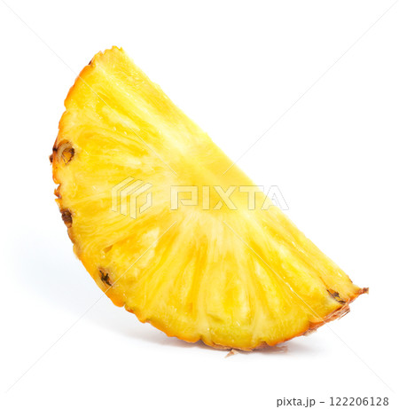 Pineapple slice on white background 122206128