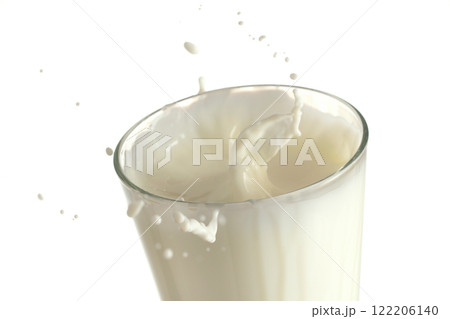 glass of milk with splash on white background glass of milk with splash on white background 122206140