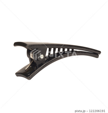 Black hair clip isolated on white background Black hair clip isolated on white background 122206191