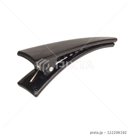 Black hair clip isolated on white background Black hair clip isolated on white background 122206192