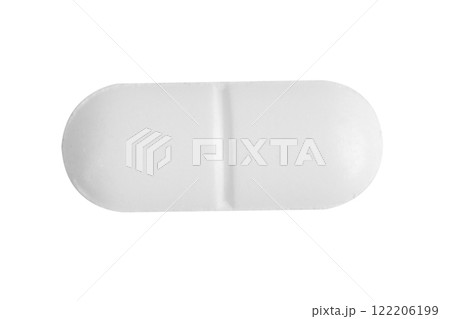 White pill isolated on white background 122206199