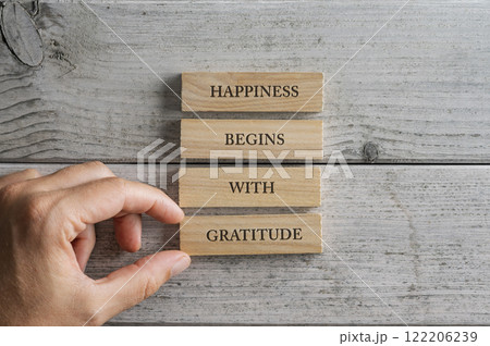 Happiness begins with gratitude Happiness begins with gratitude 122206239