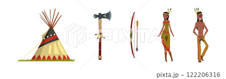 Indian Ethnic Tool and Authentic Object Vector Set 122206316