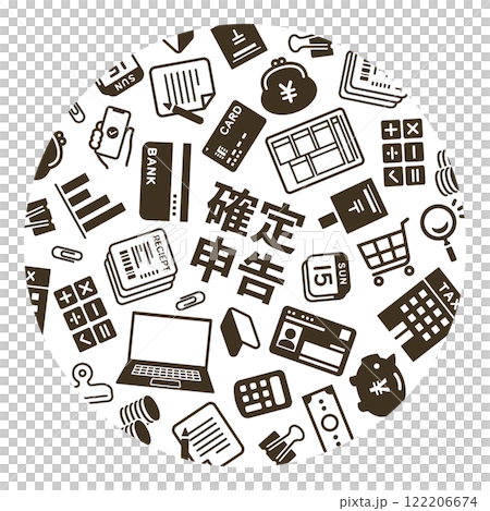 最終報稅表圖示的簡單背景 122206674