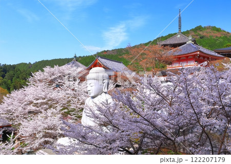 【奈良県】桜が満開の壺阪寺(桜大仏) 【奈良県】桜が満開の壺阪寺(桜大仏) 122207179