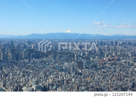 スカイツリーから見た富士山と都心 スカイツリーから見た富士山と都心 122207194