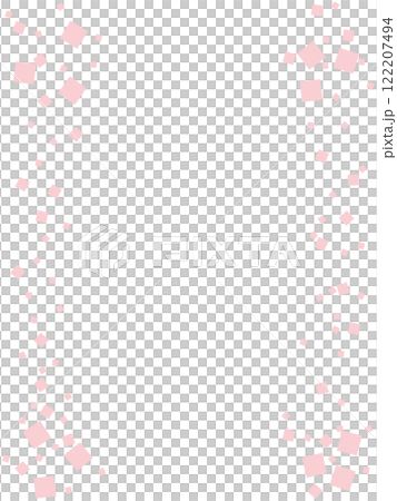 Sakura pink Japanese pattern sparkling background confetti frame 122207494