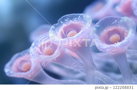 sporangia of a microscopic organism, microbiology concept 122208831