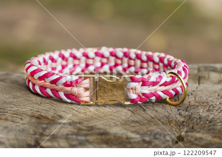 pink braided dog collar pink braided dog collar 122209547