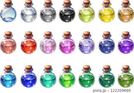 液体の入った小瓶 液体の入った小瓶 122209660