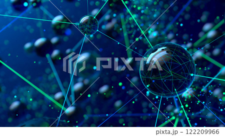 Interconnected Molecular Structures in a Cosmic Blue Environment 122209966