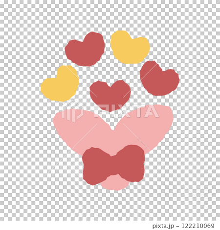 A rough illustration of a cute heart-shaped bouquet A rough illustration of a cute heart-shaped bouquet 122210069