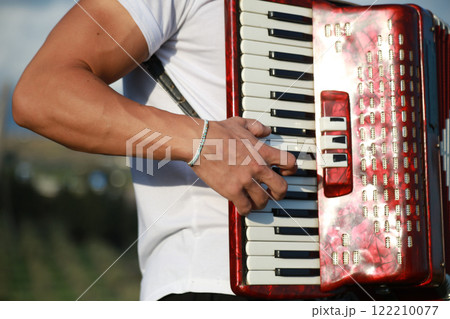 Nature Serenity Meets Accordion Musical Joy 122210077