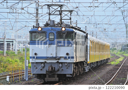 東海道本線 茅ヶ崎-平塚 JR貨物 EF65-2095+東京メトロ 1000系 1104F 東海道本線 茅ヶ崎-平塚 JR貨物 EF65-2095+東京メトロ 1000系 1104F 122210090