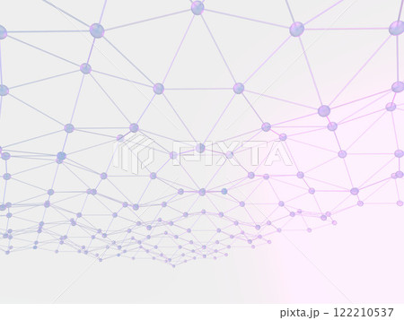 規則的に広がるネットワークの3Dイラストレーション 122210537