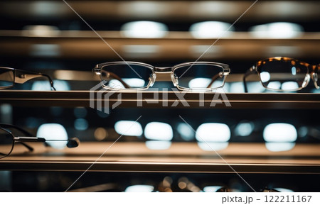 Glasses, Eyeglasses Optical Store, Fashion eyewear at night market, Colorful glasses, Glasses on shelf, Glasses in optical store shopping mall (Selective Focus) Glasses, Eyeglasses Optical Store, Fashion eyewear at night market, Colorful glasses, Glasses on shelf, Glasses in optical store shopping mall (Selective Focus) 122211167