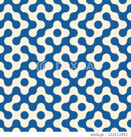 Truchet tile round shapes seamless pattern. Background with rounded lines. Modern mosaic infinity pattern. Truchet tile round shapes seamless pattern. Background with rounded lines. Modern mosaic infinity pattern. 122211991