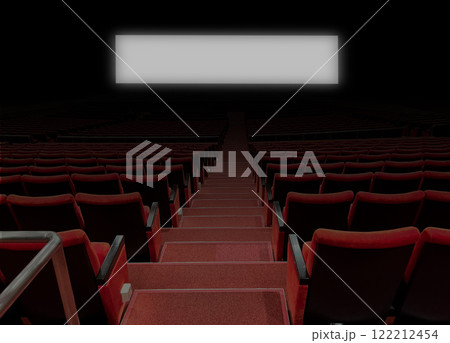 上映前の、誰もいない映画館 上映前の、誰もいない映画館 122212454