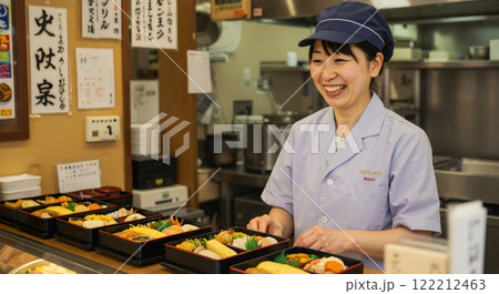 お弁当屋さんの店員 122212463