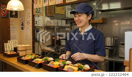 お弁当屋さんの店員 122212464